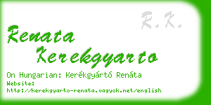 renata kerekgyarto business card